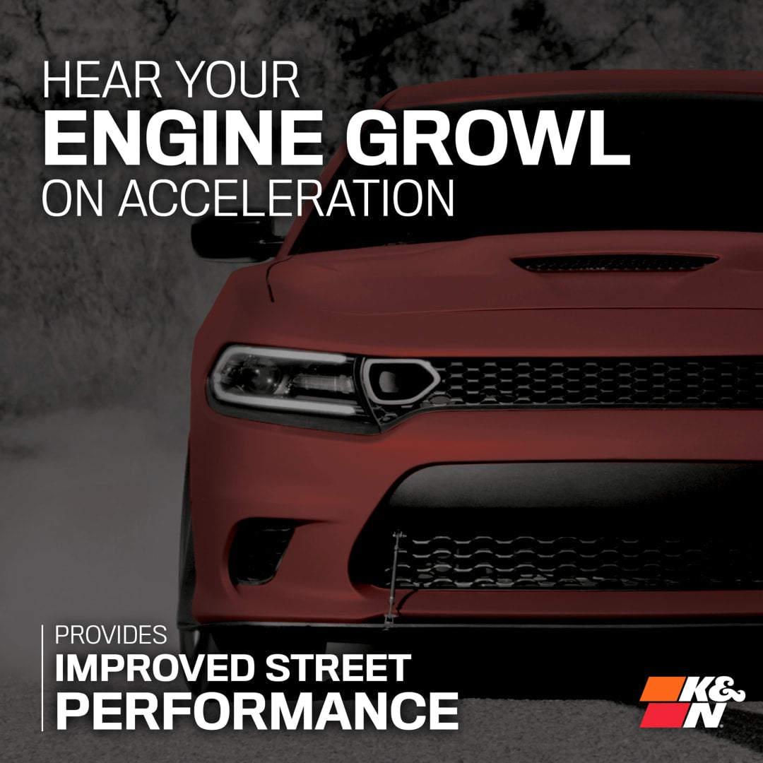 K&N 632565 K & N Filters 63-2565 - Cold Air Intake; 63 Series AirCharger ®; Black Polyethylene Tube; Red Filter; With Heat Shield