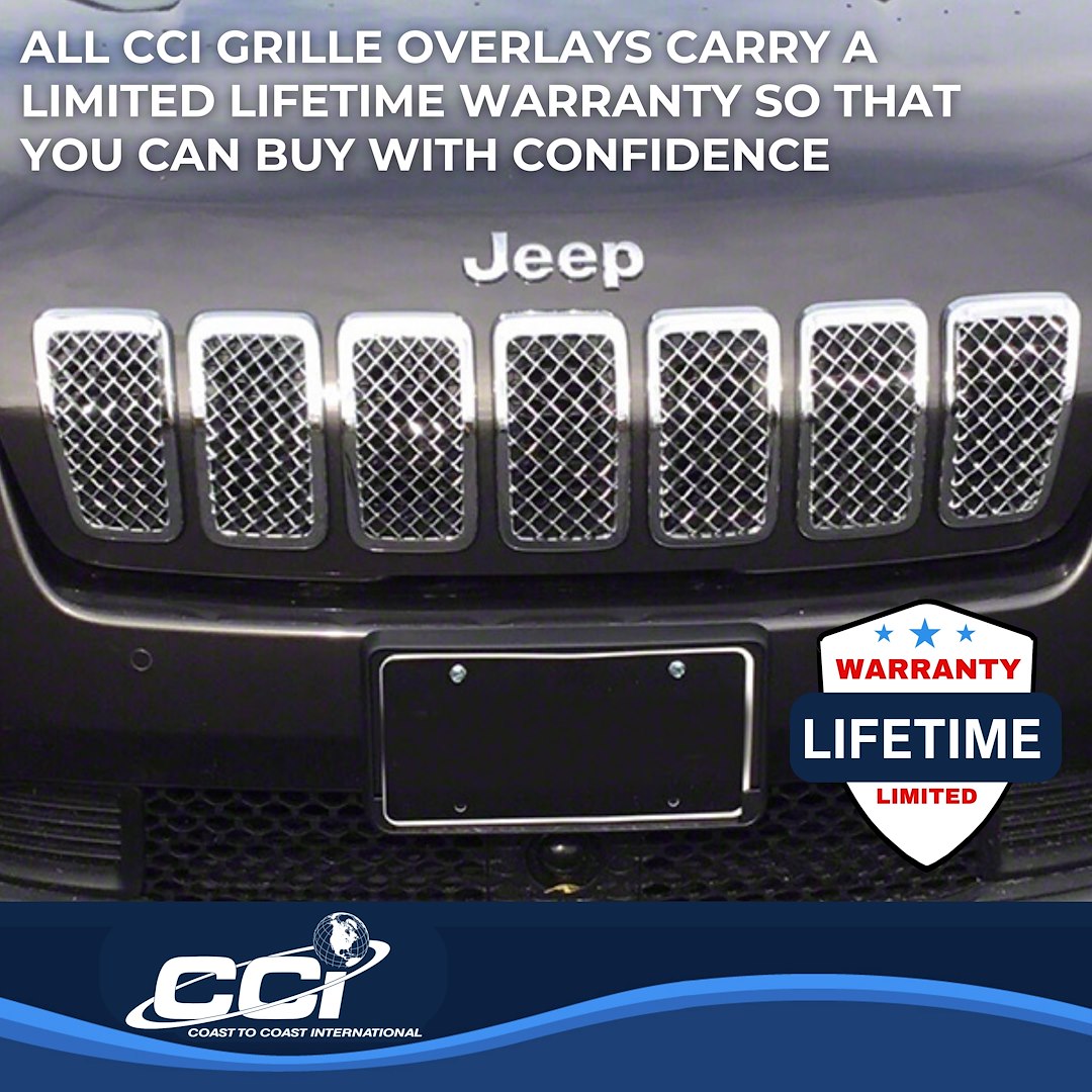 Coast to Coast International GI485 Coast To Coast ABS485 - Grille Insert; Overlay; 7 Piece; Chrome Plated; ABS Plastic