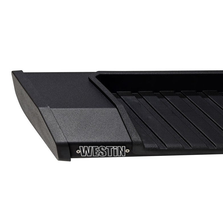 Westin 2464125 Automotive 24-64125 - Running Board; AT6 Series; Powder Coated; Textured Black; Aluminum; Unlighted; Rocker Panel Mount; With Black End Caps/ Bracket Covers/ Mounting Brackets And Hardware