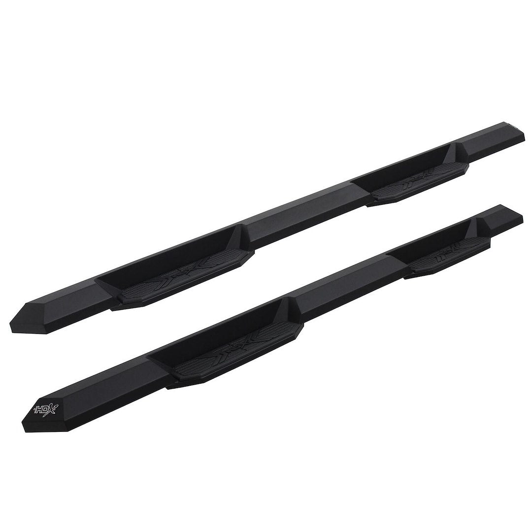 Westin 5624085 Automotive 56-24085 - Nerf Bar; HDX Xtreme; With Step Pads; 3 Inch Square Straight; Textured Powder Coat; Black; Steel; With Welded End Caps; Rocker Panel Mount