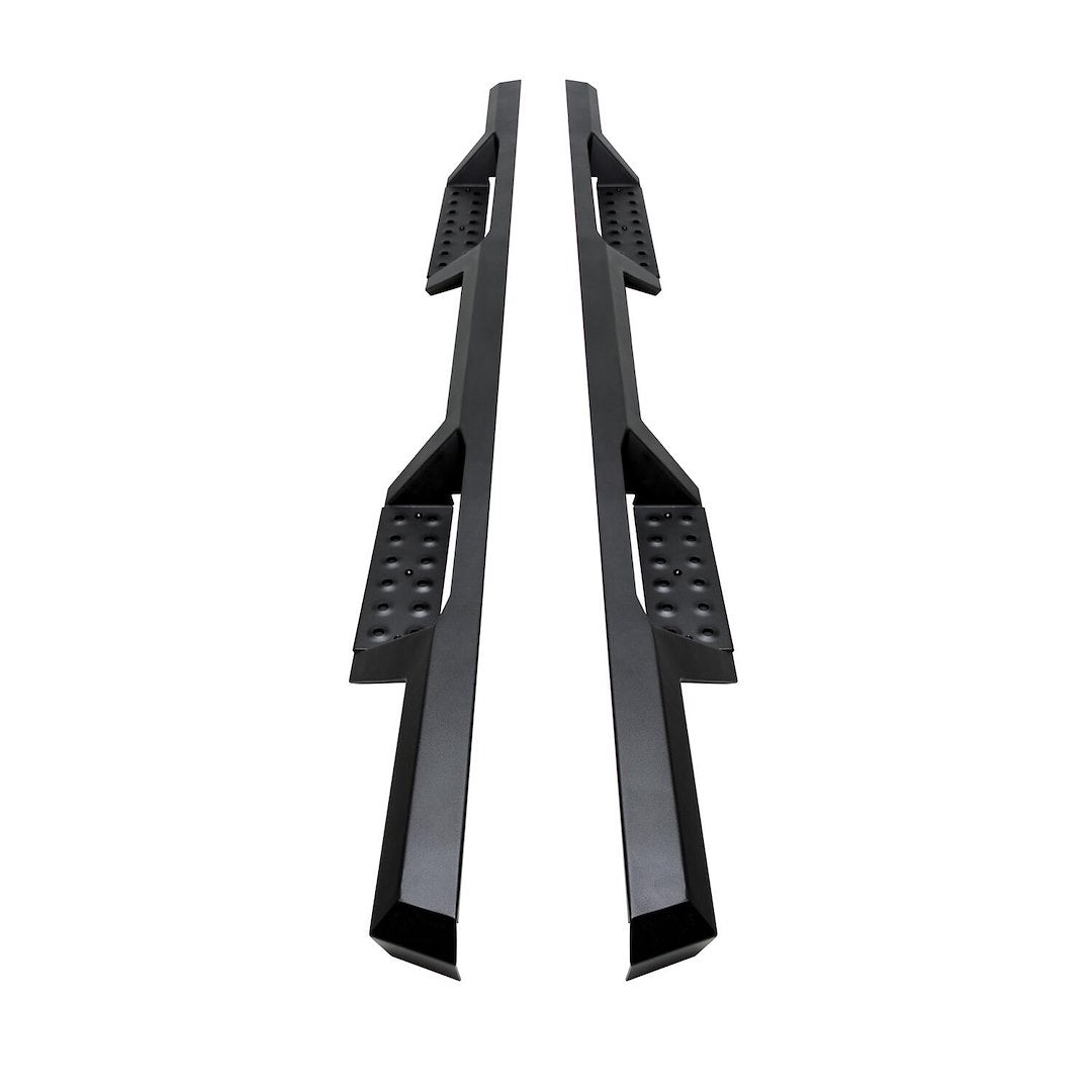 Westin 5611955 Automotive 56-11955 - Nerf Bar; HDX; With Drop Down Steps; 3 Inch Square Straight; Powder Coated; Black; Mild Steel; With Welded End Caps; Frame Body Mount; Also Use New Number 56-13725