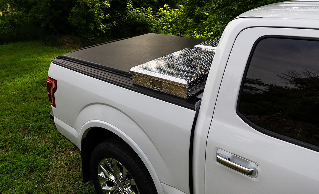 Generic 61399 ACCESS Covers  - Tonneau Cover; Toolbox ®; Soft Roll-Up Hook And Loop; Low Profile; Black; Vinyl; Lockable Using Tailgate Handle Lock; Use With 19 To 21 Inch Length Over The Rail Tool Box