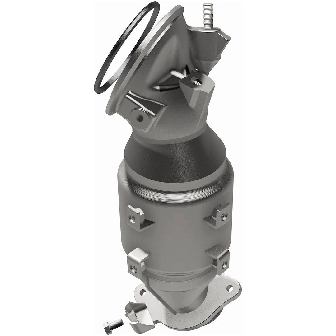 MagnaFlow Exhaust Products 21112 Magnaflow 48 State Converter 21-112 - Catalytic Converter; OEM Grade; Stainless Steel Case; Single Clamp-On Inlet; Single Bolt-On Outlet; 14 Inch Overall Length; With Bolt/ Ring Gasket/ Donut Gasket