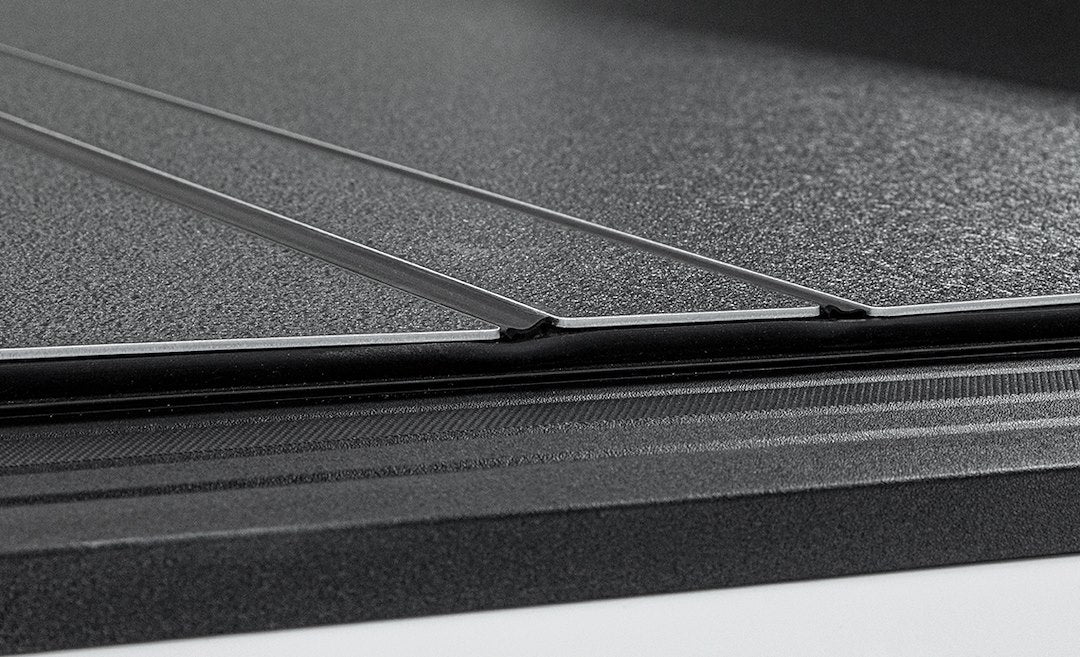 ACI B1050079 ACCESS Covers  - Tonneau Cover; LOMAX®; Hard Fold; Low Profile; 2 Folds/ 3 Panels; Black Matte; Aluminum; Lockable Using Tailgate Handle Lock; Not Compatible With Tool Box