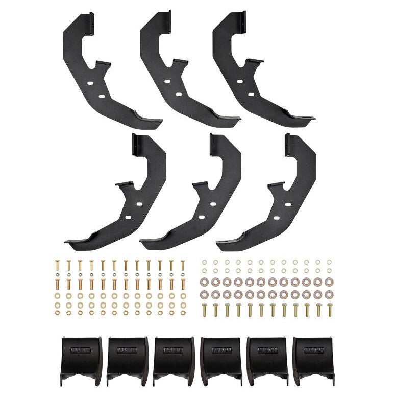 Westin 2464125 Automotive 24-64125 - Running Board; AT6 Series; Powder Coated; Textured Black; Aluminum; Unlighted; Rocker Panel Mount; With Black End Caps/ Bracket Covers/ Mounting Brackets And Hardware