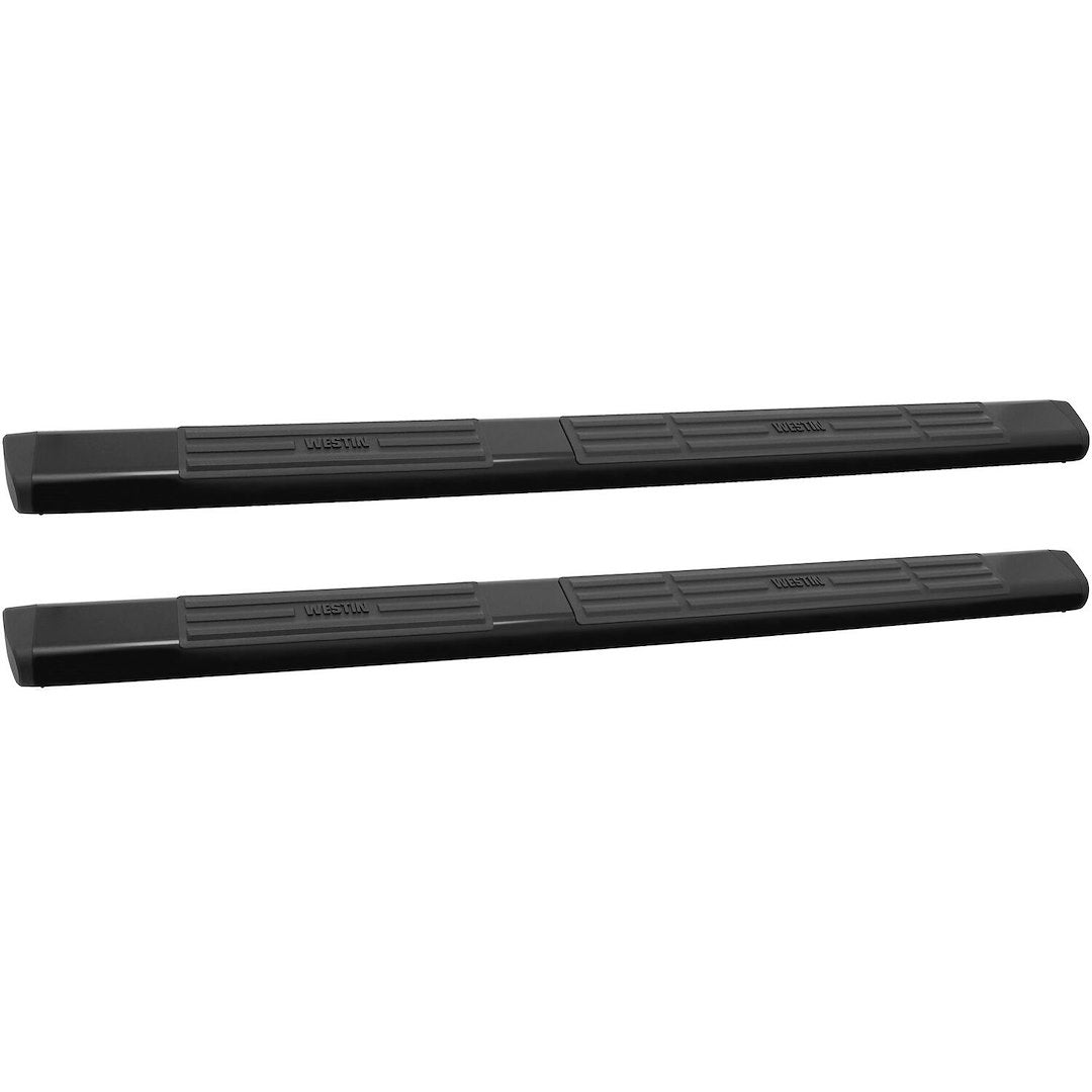 Westin 226025 Automotive 22-6025 - Nerf Bar; Premier; With Step Pads; 6 Inch Oval Straight; Powder Coated; Black; Steel; With Plastic End Caps; Rocker Panel Mount; Requires Mounting Bracket Depending On Application Only If Listed