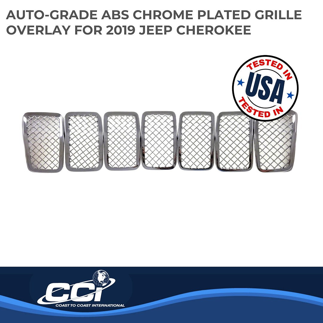 Coast to Coast International GI485 Coast To Coast ABS485 - Grille Insert; Overlay; 7 Piece; Chrome Plated; ABS Plastic