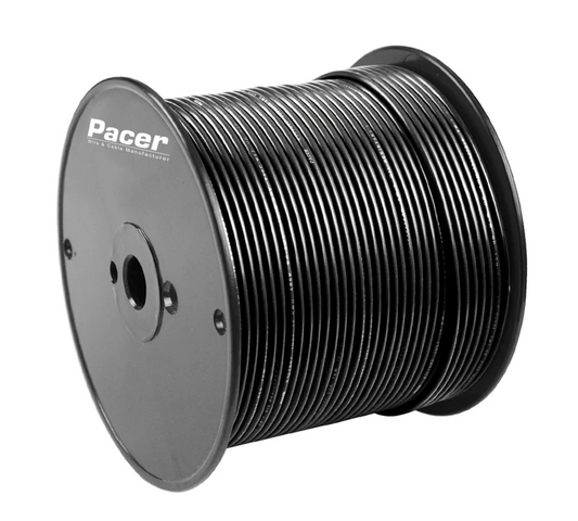 Generic WUL16BK500 Pacer Marine WUL16BK-500 - Primary Wire; Stranded Conductor; 16 Gauge; 600 Volt; Black; 500 Foot Roll; Tinned Copper Conductor/ PVC Insulation; UL/ ABYC/ US Coast Guard Certified