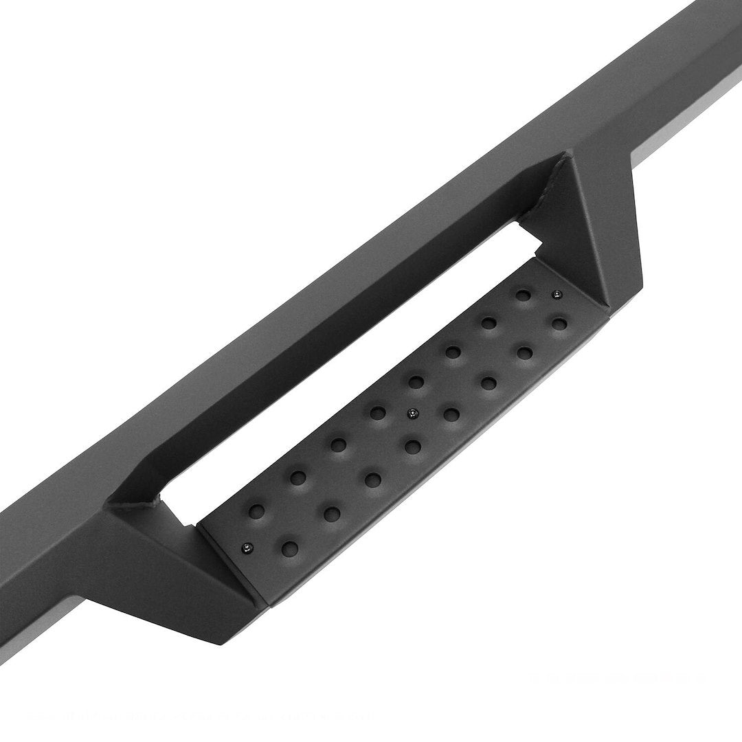 Westin 5611955 Automotive 56-11955 - Nerf Bar; HDX; With Drop Down Steps; 3 Inch Square Straight; Powder Coated; Black; Mild Steel; With Welded End Caps; Frame Body Mount; Also Use New Number 56-13725