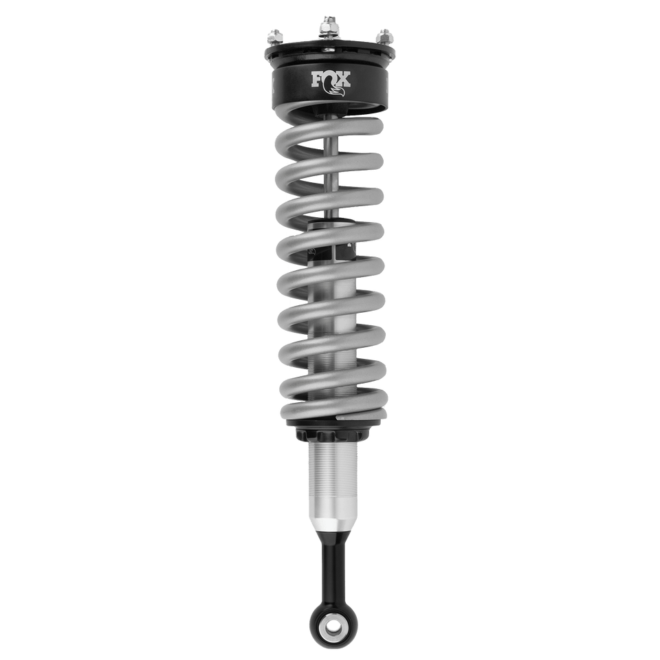 FOX Factory 98502154 Fox Shocks 985-02-154 - Coil Over Shock Absorber; Non-Adjustable Valving; Ride Height Adjustable 0 To 4 Inch Lift; Single Flat End Coil Spring; Black/ Silver; Without Remote Reservoir; Single