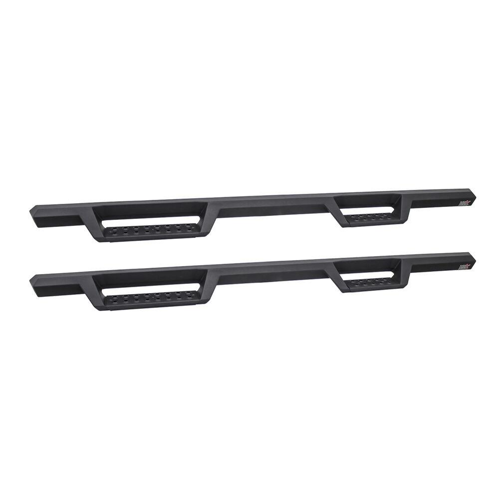 Westin 5613935 Automotive 56-13935 - Nerf Bar; HDX; With Drop Down Steps; 3 Inch Square Straight; Powder Coated; Black; Mild Steel; With Welded End Caps; Rocker Panel Mount