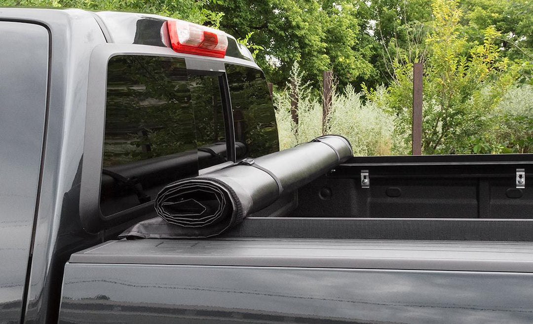 ACI 35319 ACCESS Covers  - Tonneau Cover; LiteRider®; Soft Roll-Up Hook And Loop; Low Profile; Black; Vinyl; Lockable; Not Compatible With Tool Box; With Nylon Straps/ Clamps/ Aluminum Bows/ Rails/ Bars