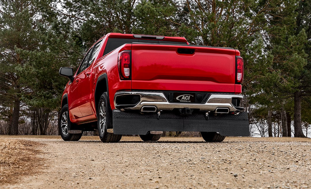 Access H3020279 Covers  - Mud Flap; Rockstar; Direct-Fit; Single; Flat; With Logo; Black Urethane Finish; Composite Rubber; Bolt On Mounting Bracket; With Anti-Sail Brackets; With Corrosion Resistant Frame