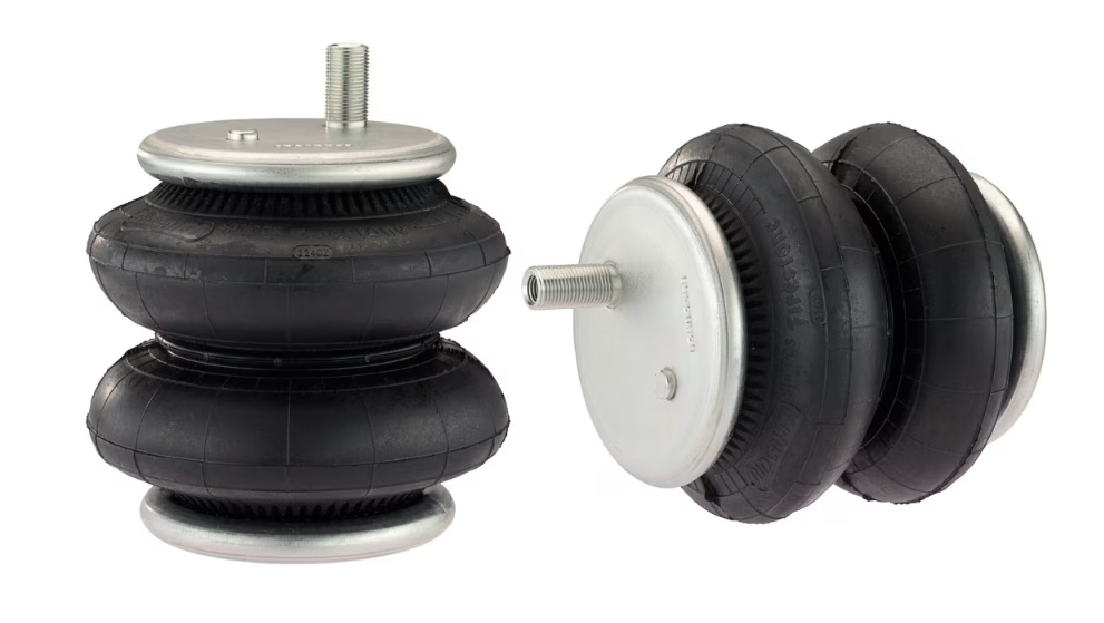 Airide 2597 Firestone Industrial  - Helper Spring Kit; Ride-Rite™; Air Spring; Frame Mount; 3200 To 5000 Pound Leveling Capacity; Adjustable from 5 To 100 PSI; Rubber; Includes Air Springs/ Brackets/ Air Line/ Hardware; Air Compressor Sold Separately