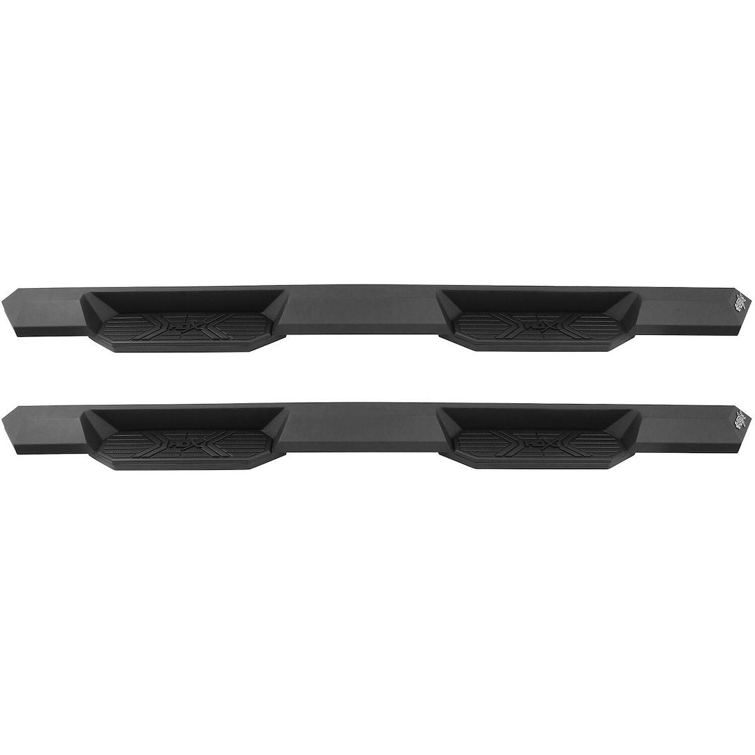 Westin 5623295 Automotive 56-23295 - Nerf Bar; HDX Xtreme; With Step Pads; 3 Inch Square Straight; Textured Powder Coat; Black; Steel; With Welded End Caps; Rocker Panel Mount