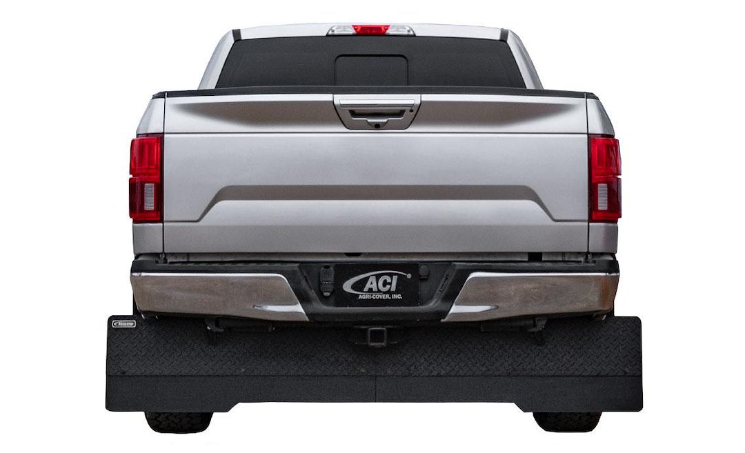 ACI H2010109 ACCESS Covers  - Mud Flap; Rockstar; Direct-Fit; Single; Flat; With Logo; Diamond Mist; Black; Composite Rubber; Screw On; With Anti-Sail Brackets; With Corrosion Resistant Frame/ Adjustable Rubber And Heat Shield