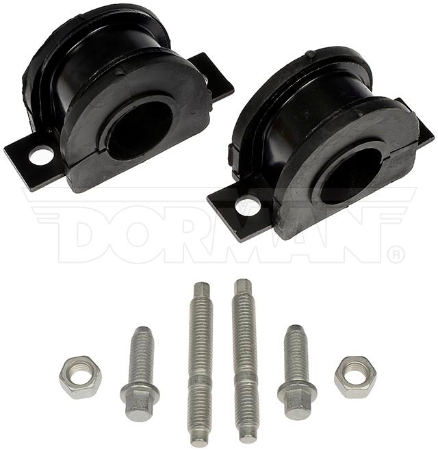 Dorman 928565 (OE Solutions) 928-565 - Stabilizer Bar Mount Bushing; OE Solutions™; OE Replacement; 33.34 Millimeter Diameter; Black; Steel/ Rubber; Non-Greaseable; With Bracket