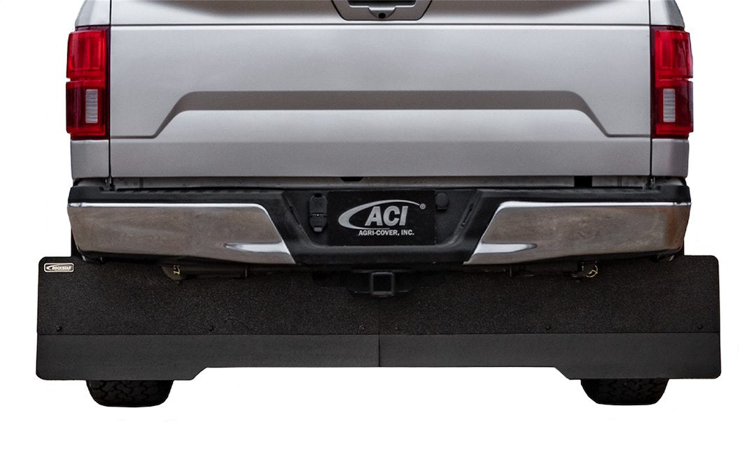 EZ Wheeler H3010149 ACCESS Covers  - Mud Flap; Rockstar; Direct-Fit; Single; Flat; With Logo; Black Urethane Finish; Composite Rubber; Bolt On Mounting Bracket; With Anti-Sail Brackets; With Corrosion Resistant Frame And Heat Shield