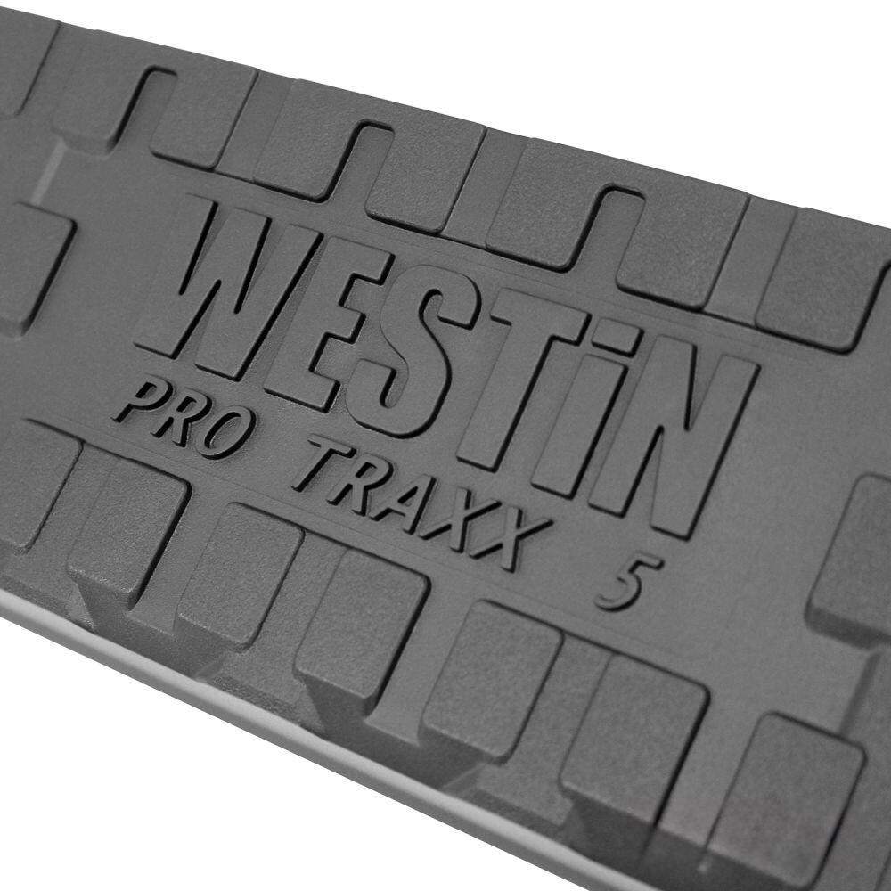 Westin 2154065 Automotive 21-54065 - Nerf Bar; PRO TRAXX®; With Step Pads; 5 Inch Oval Bent; Powder Coated; Black; Steel; With Welded End Caps; Rocker Panel Mount