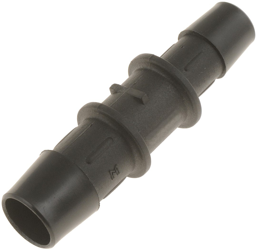 Dorman 47081 Help! By   - Heater Hose Fitting; Straight Connector; 1/2 Inch Hose Barb; 5/8 Inch Hose Barb; Straight; Natural; Black; Plastic