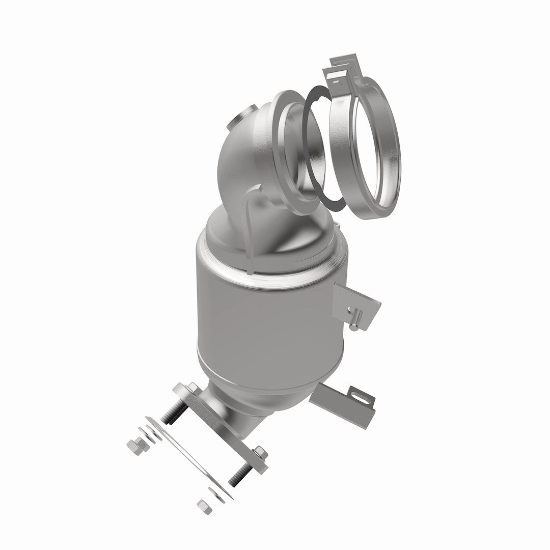 MagnaFlow Exhaust Products 280173 Magnaflow 48 State Converter  - Catalytic Converter; Direct-Fit OEM Grade; Stainless Steel Case; Clamp-On Inlet; Bolt-On Outlet; 14 Inch Overall Length; With Clamp/ Gasket/ Nut/ Washer/ Bolt