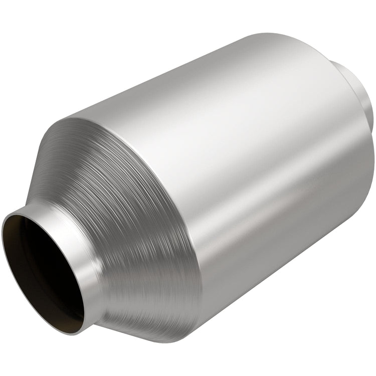 MagnaFlow Exhaust Products 51046 Magnaflow 48 State Converter  - Catalytic Converter; OEM Grade; Stainless Steel; Single 2-1/2 Inch Weld-On Inlet; Single 2-1/2 Inch Weld-On Outlet; 8-1/2 Inch Body/ 9 Inch Overall Length; With Hardware