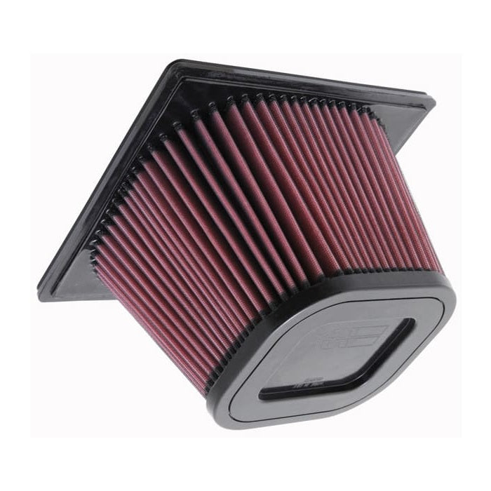 K&N E0776 K & N Filters E-0776 - Air Filter; FilterCharger®; Washable; Red; Cotton Gauze; Square Tapered; 10-15/16 Inch Base x 7-1/2 Inch Top Length x 9-15/16 Inch Base x 6-1/2 Inch Top Width x 6-7/8 Inch Height; Black Top