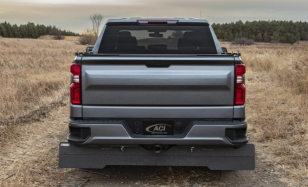 ACI H2010109 ACCESS Covers  - Mud Flap; Rockstar; Direct-Fit; Single; Flat; With Logo; Diamond Mist; Black; Composite Rubber; Screw On; With Anti-Sail Brackets; With Corrosion Resistant Frame/ Adjustable Rubber And Heat Shield