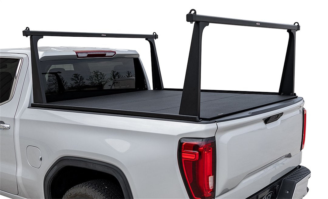 EZ Wheeler F2050072 ACCESS Covers  - Ladder Rack; ADARAC™ PRO; 500 Pound Capacity; Stake Pocket Mount; Direct-Fit; Bolt-On; Matte Black; Aluminum