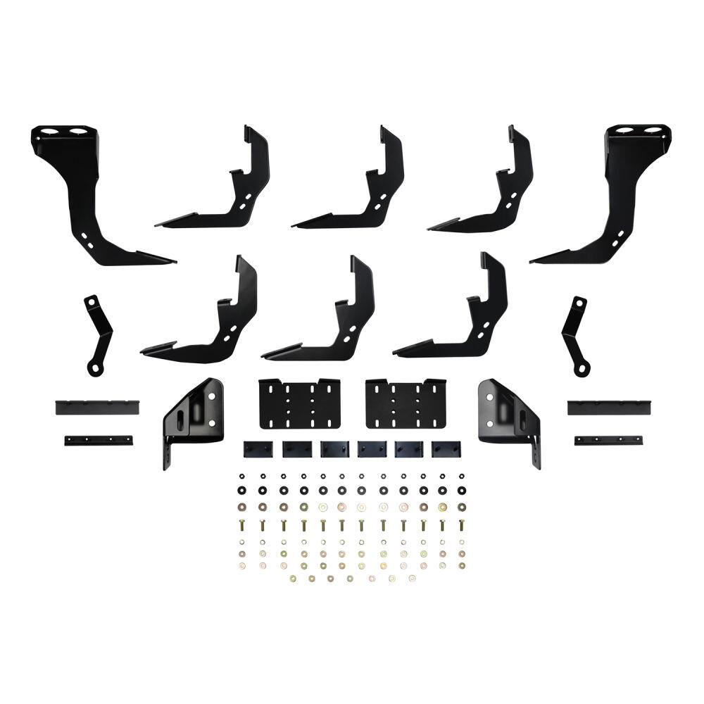Westin 28534680 Automotive 28-534680 - Nerf Bar - Truck Wheel To Wheel; R5 Modular Series; With Step Pads; With Bed Step; 5 Inch Oval Straight; Polished; Stainless Steel; With Black End Caps; Rocker Panel Mount