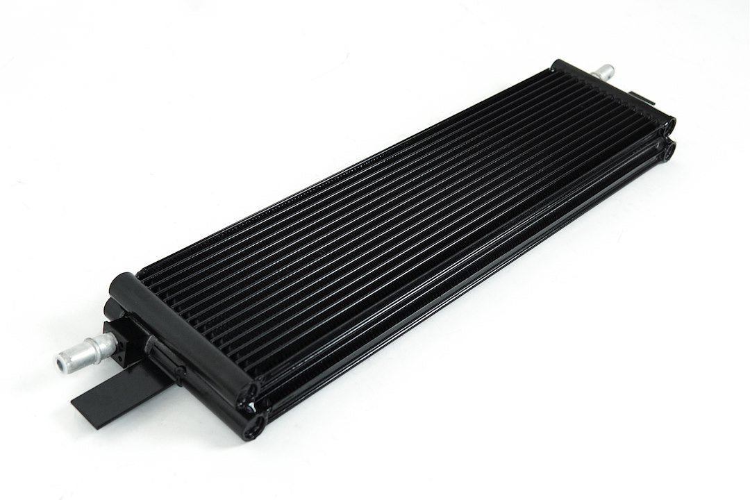 CSF 8183 Fluid Cooler; For Transmission Fluid; 30 Inch Length x 9 Inch Height x 4 Inch Depth; Dual Core; 15 Row Rear Core/ 12 Row Front Core; OEM Style Quick Connect Inlet; OEM Style Quick Connect Outlet; Drop-In Fitment