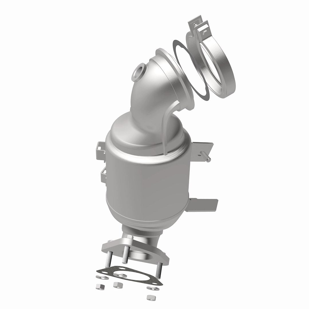 MagnaFlow Exhaust Products 280173 Magnaflow 48 State Converter  - Catalytic Converter; Direct-Fit OEM Grade; Stainless Steel Case; Clamp-On Inlet; Bolt-On Outlet; 14 Inch Overall Length; With Clamp/ Gasket/ Nut/ Washer/ Bolt
