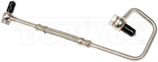 Dorman 667509 (OE Solutions) 667-509 - Turbocharger Oil Feed Line; OE Solutions™; OE Replacement; Aluminum; 11 Inch Length; With Two Banjo Bolt And Washers