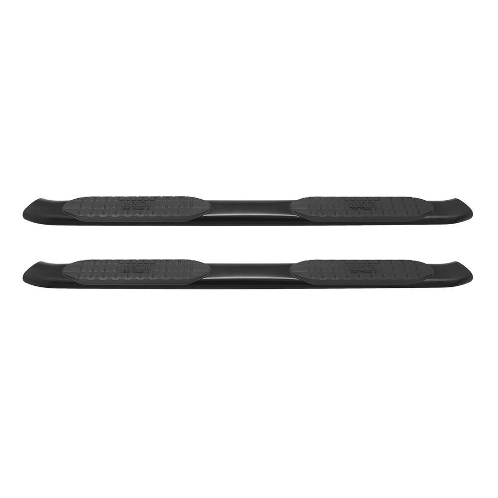 Westin 2153835 Automotive 21-53835 - Nerf Bar; PRO TRAXX®; With Step Pads; 5 Inch Oval Bent; Powder Coated; Black; Steel; With Welded End Caps; Rocker Panel Mount