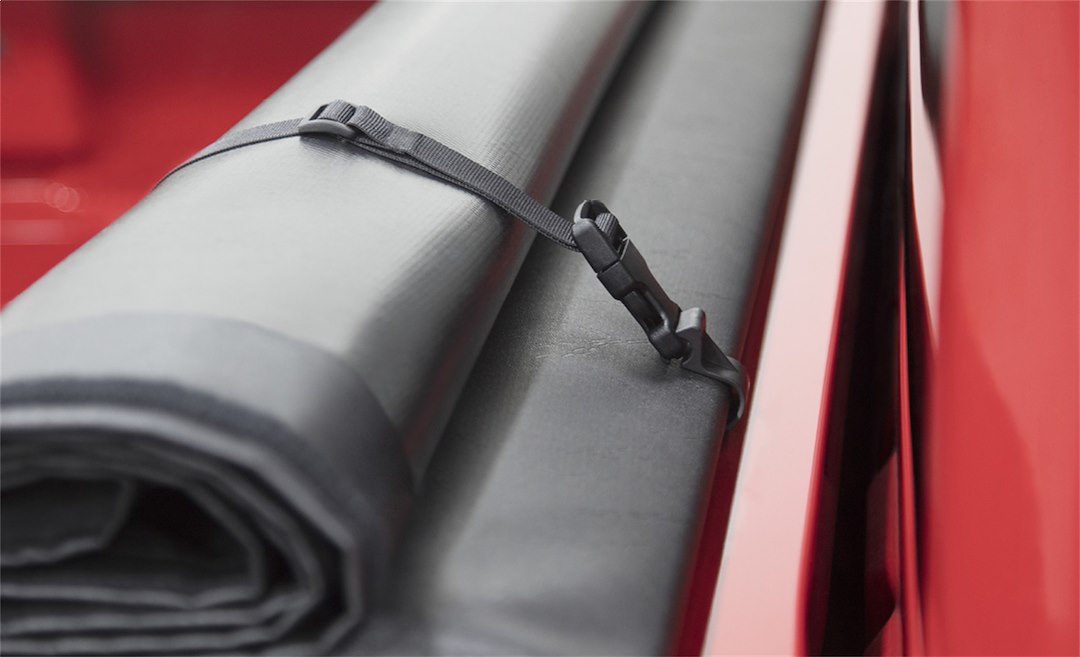 Access Covers 15279 Tonneau Cover; Original; Soft Roll-Up Hook And Loop; Standard Profile; Black; Vinyl; Lockable Using Tailgate Handle Lock; Not Compatible With Tool Box