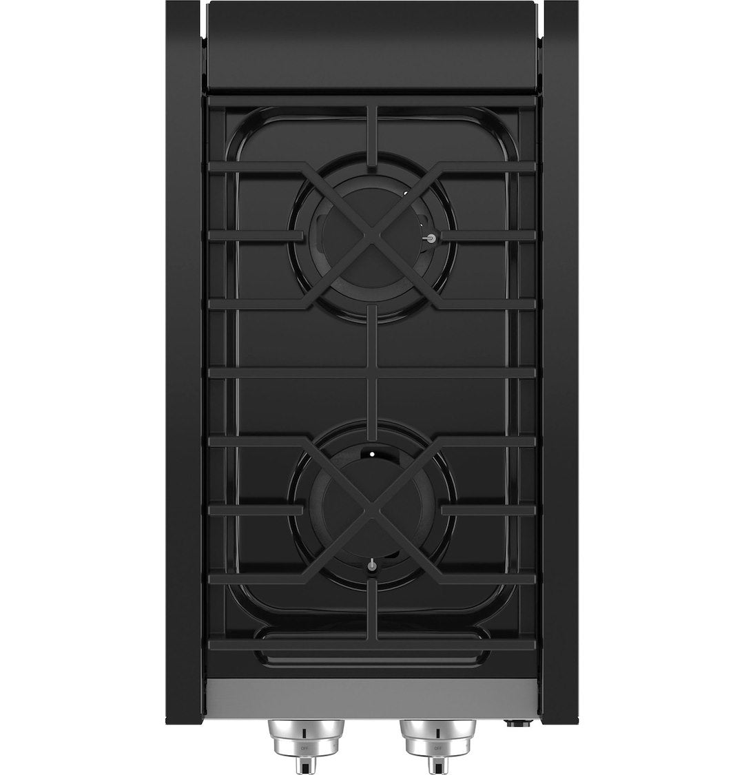 Profile PLU612RTSS GE Appliances  - Stove; GE ™; Range; Gray; 12 Inch Width x 4-1/10 Inch Height x 22-3/5 Inch Depth; Piezo Ignition; 6500 BTU Front And Rear Burners; 12 Volt; 2 Burners; With Removable Grates For Cleaning; Cast Metal Knobs