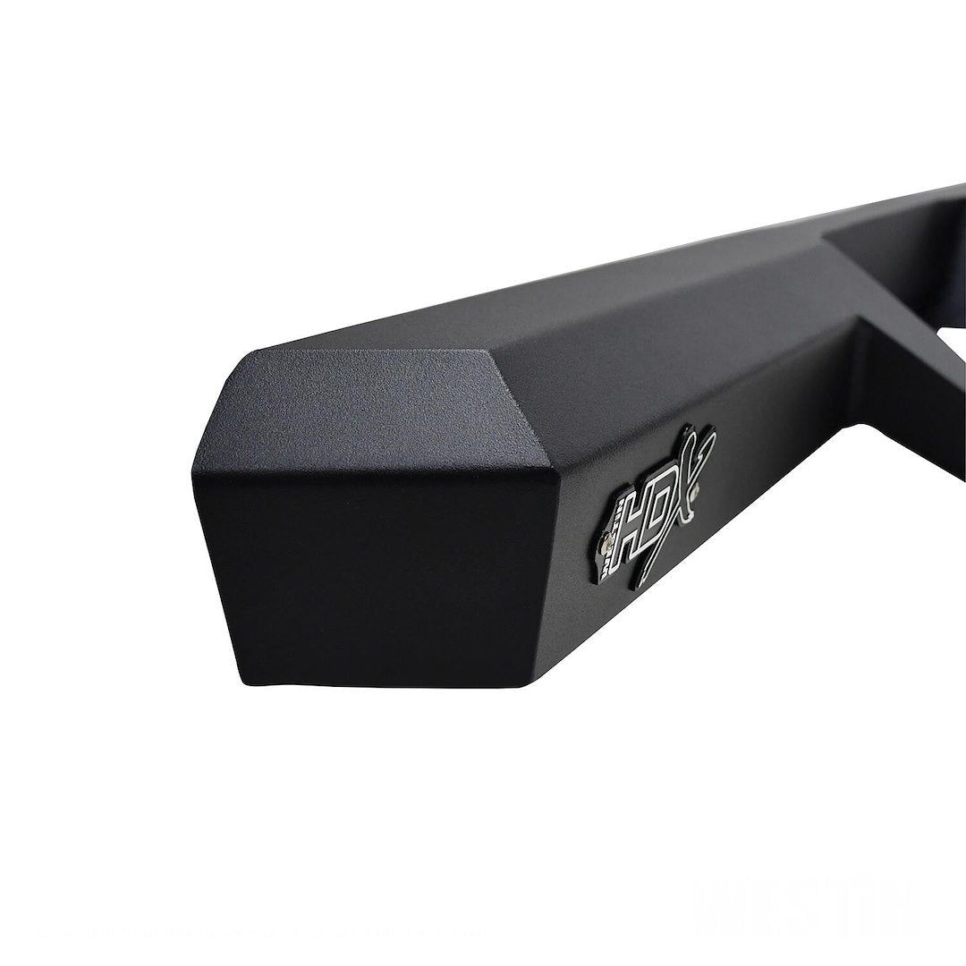 Westin 5611955 Automotive 56-11955 - Nerf Bar; HDX; With Drop Down Steps; 3 Inch Square Straight; Powder Coated; Black; Mild Steel; With Welded End Caps; Frame Body Mount; Also Use New Number 56-13725