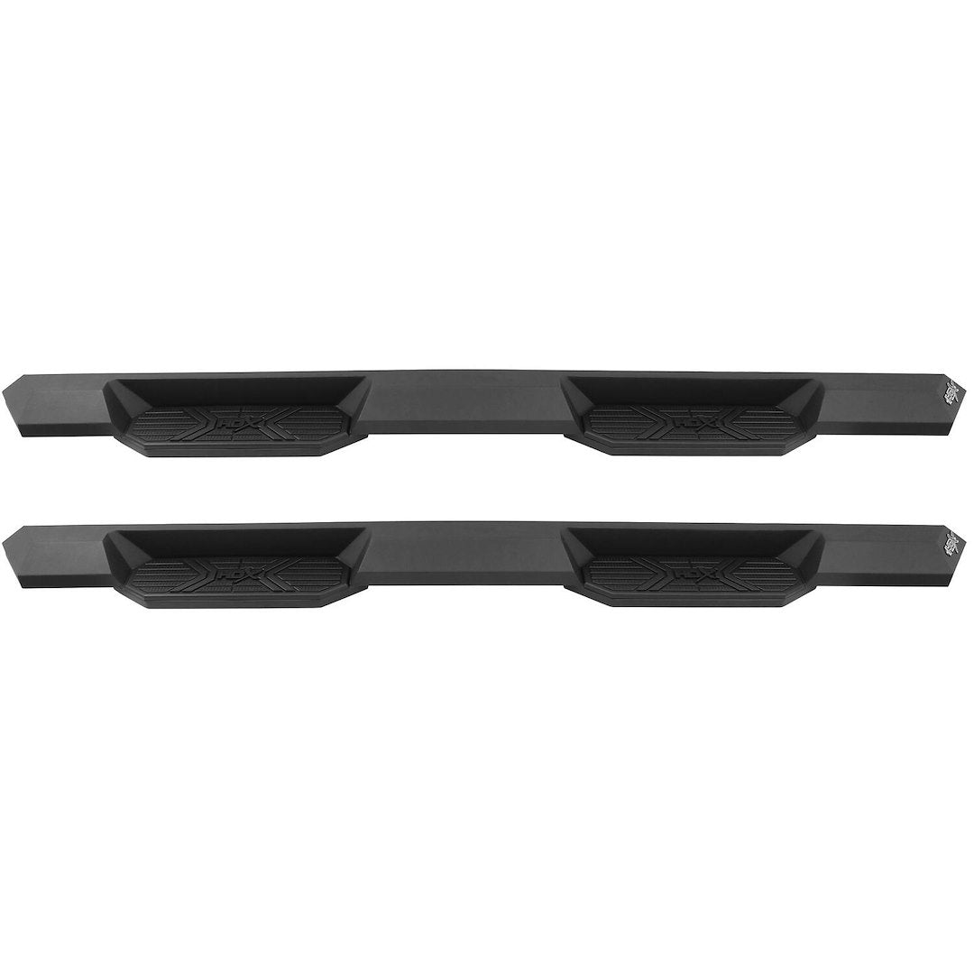 Westin 5623725 Automotive 56-23725 - Nerf Bar; HDX Xtreme; With Step Pads; 3 Inch Square Straight; Textured Powder Coat; Black; Steel; With Welded End Caps; Rocker Panel Mount