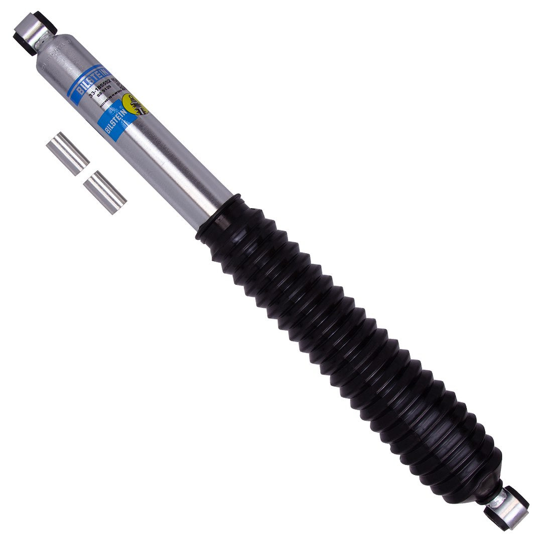 Bilstein 33185552 33-185552 - Shock Absorber; B8 5100 Series; Nitrogen Gas Charged; Limited Lifetime Warranty; Not Adjustable Valving; 15.91 Inch Collapsed Length/ 25.93 Inch Extended Length; Eye Mount; With Shock Boots; Zinc Plated; Single