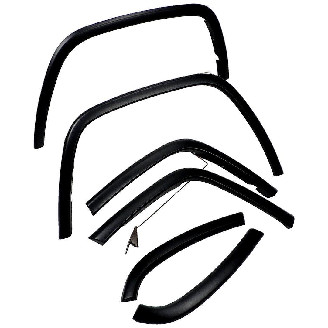 Crown 1MPK Automotive  - Fender Flare; OE Replacement; Textured Black; Plastic; Set Of 6