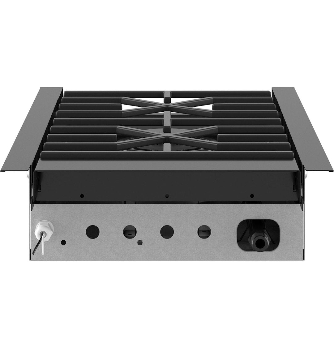 Profile PLU612RTSS GE Appliances  - Stove; GE ™; Range; Gray; 12 Inch Width x 4-1/10 Inch Height x 22-3/5 Inch Depth; Piezo Ignition; 6500 BTU Front And Rear Burners; 12 Volt; 2 Burners; With Removable Grates For Cleaning; Cast Metal Knobs