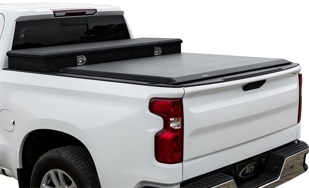 ACI 65249 ACCESS Covers  - Tonneau Cover; Toolbox ®; Soft Roll-Up Hook And Loop; Low Profile; Black; Vinyl; Lockable Using Tailgate Handle Lock; Use With 19 To 21 Inch Length Over The Rail Tool Box