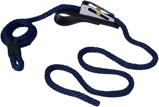 TaylorMade 1137 Taylor Made  - Boat Fender Adjuster; Tidy-Ups ™; Use With 3/8 Inch Fender Lines; Strap Snap Over; For Standard Diameter Rail; Navy; Vinyl; With 6 Foot Length Solid Braid Polypropylene Line; For Marine Applications
