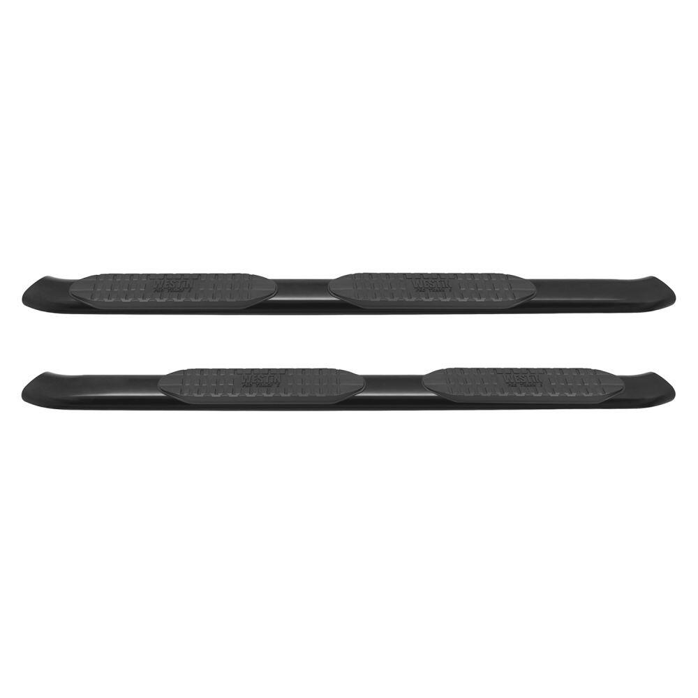 Westin 2154065 Automotive 21-54065 - Nerf Bar; PRO TRAXX®; With Step Pads; 5 Inch Oval Bent; Powder Coated; Black; Steel; With Welded End Caps; Rocker Panel Mount