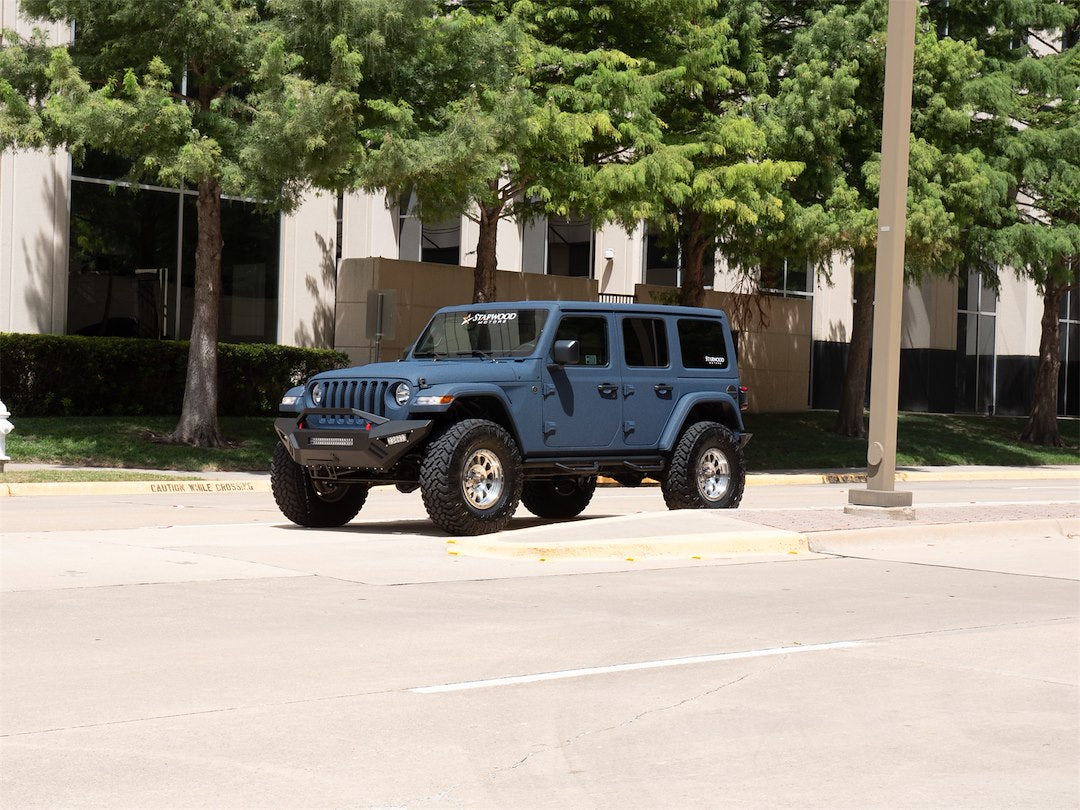 Road Armor 5183XFSPB Skid Plate; SPARTAN™; Bumper; Powder Coated; Satin Black; Steel