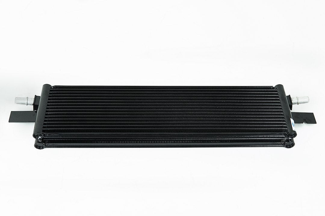 CSF 8183 Fluid Cooler; For Transmission Fluid; 30 Inch Length x 9 Inch Height x 4 Inch Depth; Dual Core; 15 Row Rear Core/ 12 Row Front Core; OEM Style Quick Connect Inlet; OEM Style Quick Connect Outlet; Drop-In Fitment