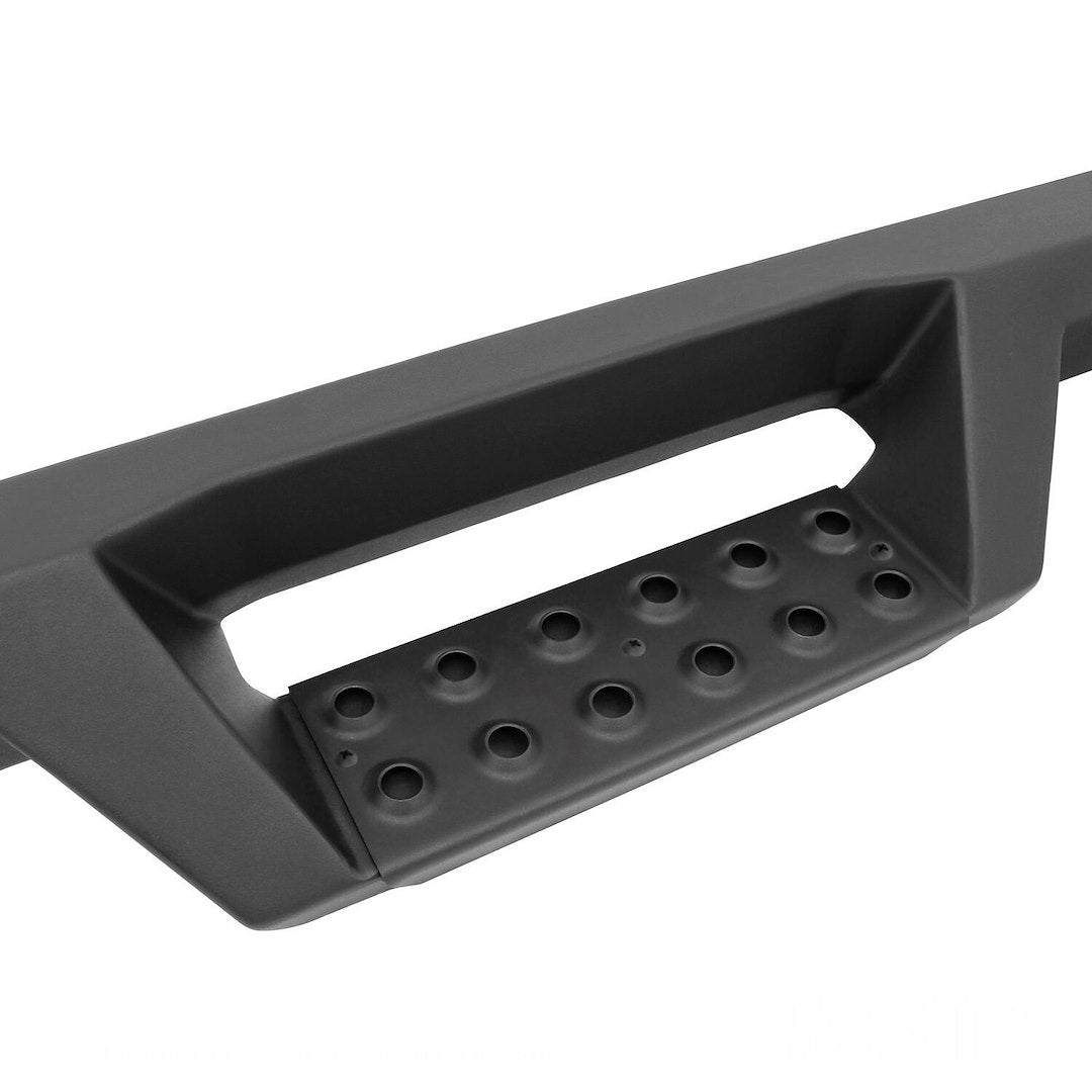 Westin 5611955 Automotive 56-11955 - Nerf Bar; HDX; With Drop Down Steps; 3 Inch Square Straight; Powder Coated; Black; Mild Steel; With Welded End Caps; Frame Body Mount; Also Use New Number 56-13725