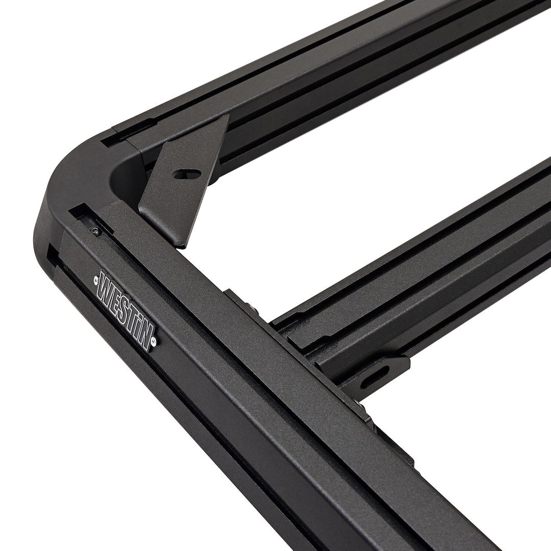 Westin 1500155 Automotive 15-00155 - Roof Rack; Mesa; Universal 58 Inch Length X 45 Inch Width; Bolt-On Installation; Powder Coated; Textured Black; Aluminum; With Wind Deflector/ Mounting Bracket And Hardware