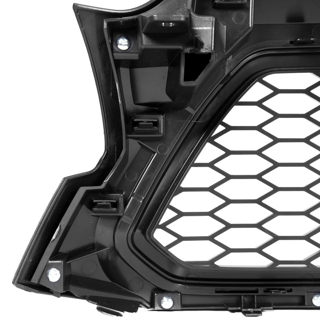 SPEC-D TUNING C12BBLEDKH HG-TAC12BB-LED-KH - Grille; Honeycomb Style; With Light Cutout; Matte Black; ABS Plastic; With 3 Amber LED Lights; Emblem Not Included; Includes Wiring Harness