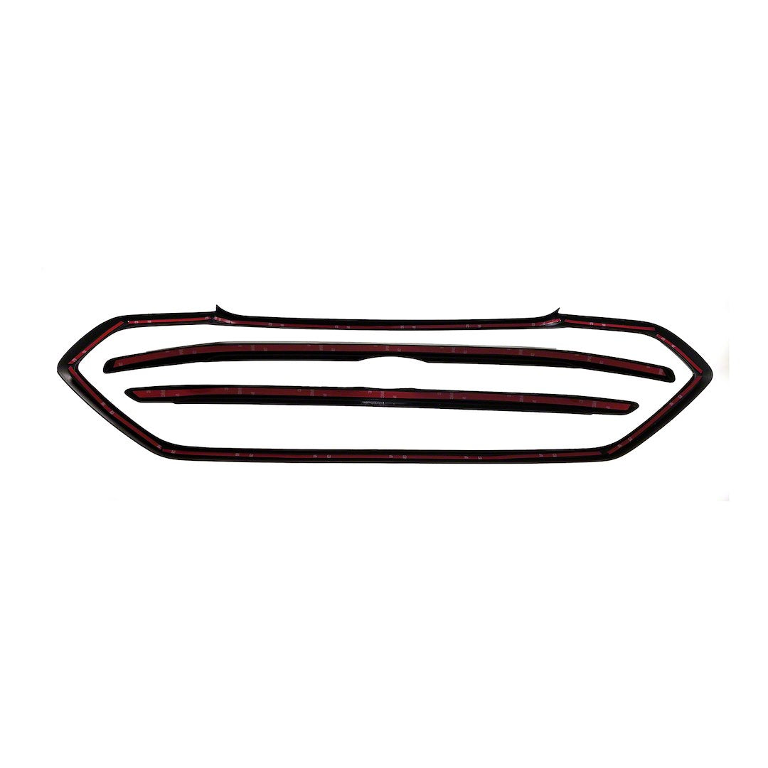 Black Horse Off Road GI492BLK Coast To Coast  - Grille Insert; Tape-On Overlay; 3 Piece; Gloss Black; Plastic